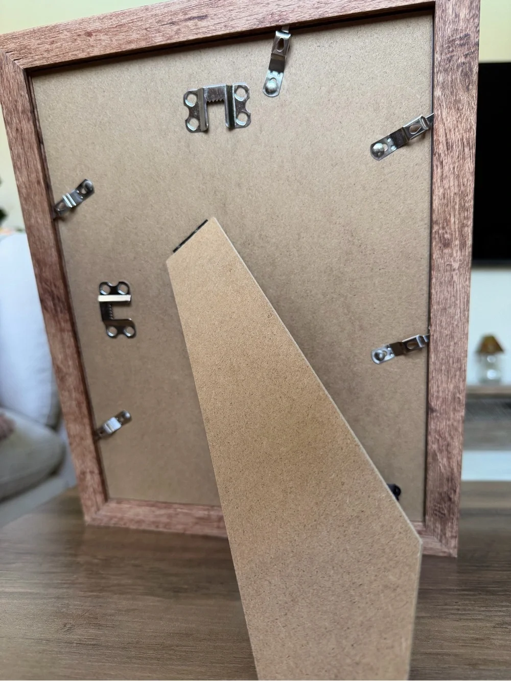 8.5 x 11 Picture Frame with real glass new brown